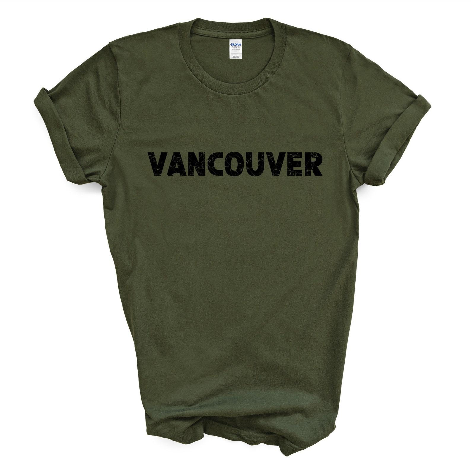 Vancouver Shirt | Canadian Cities Tshirt | I am Canadian Minimalist Style Unisex Tee XL