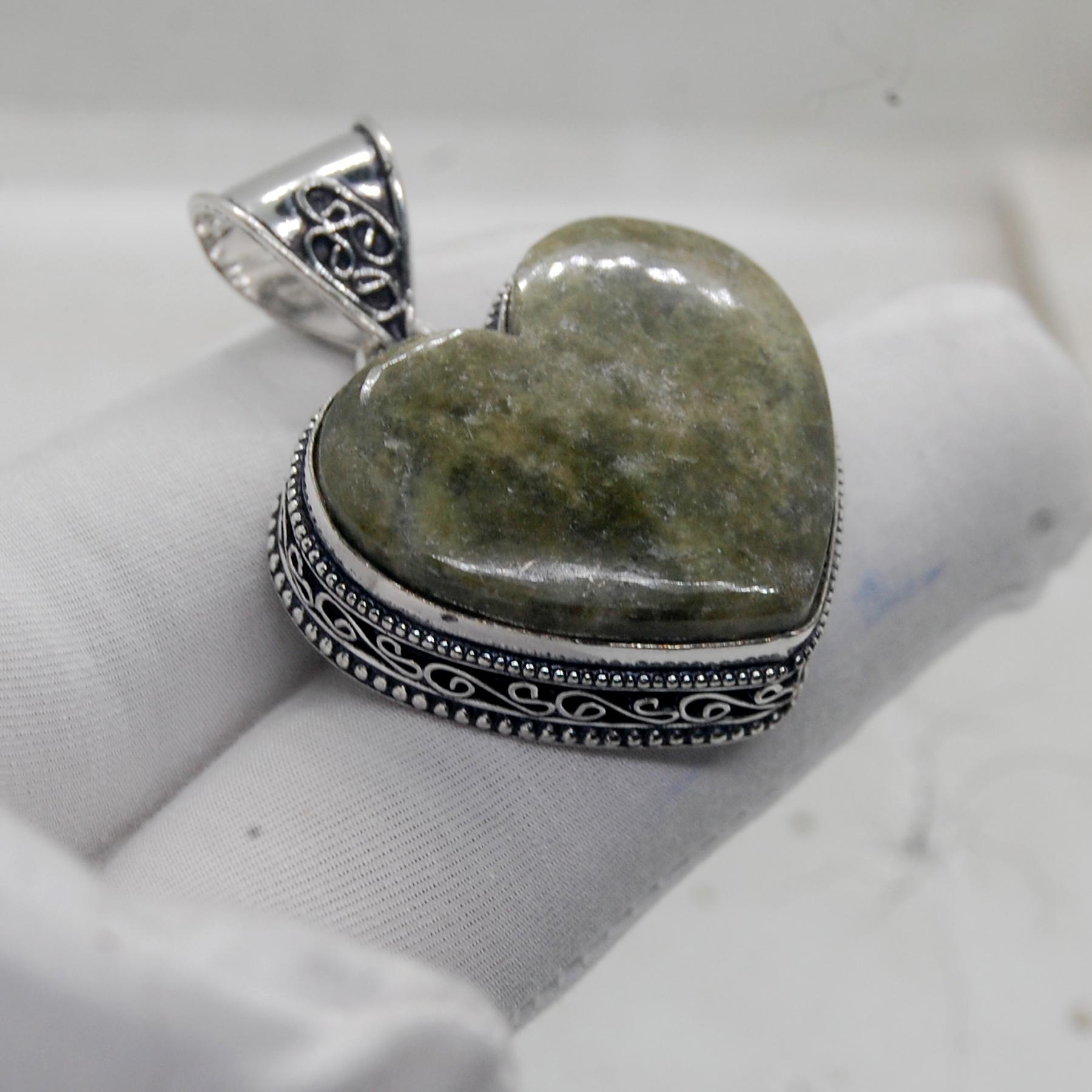 

Heart Shape Gold Sheen Obsidian Gemstone 925 Sterling Silver Pendant Jewelry, Designer Handmade Pendant