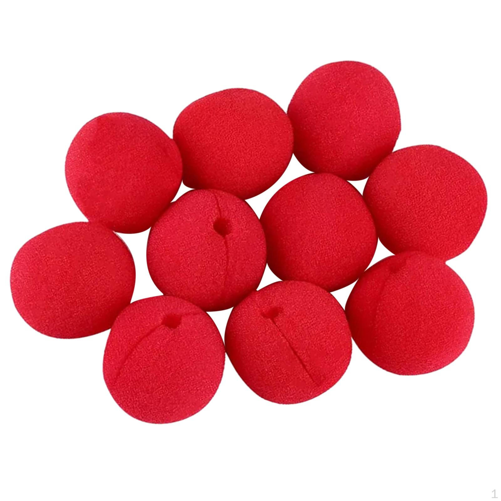 Красные клоунские носы для веселых и праздничных костюмов 10pcs