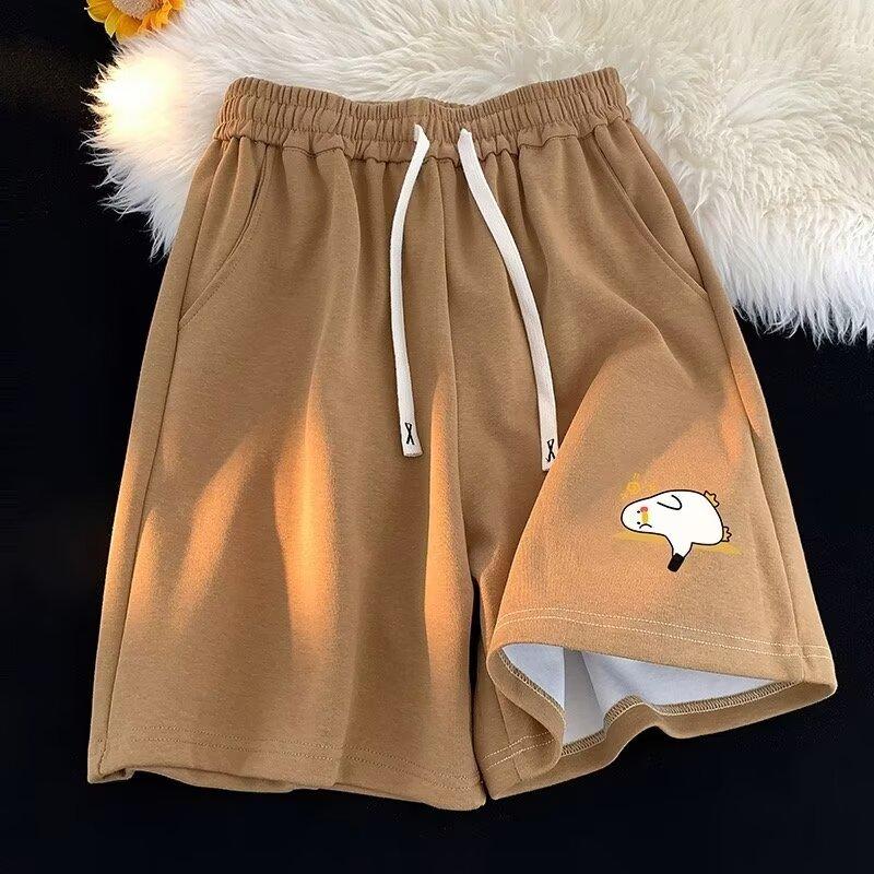 

Новые летние шорты для мужчин и женщин, свободные прямые широкие пятиточечные средней длины One size