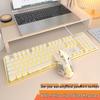 Pioneer Silent Mechanical-Feel Keyboard and Mouse Set for Girls - Wired for Office and Gaming