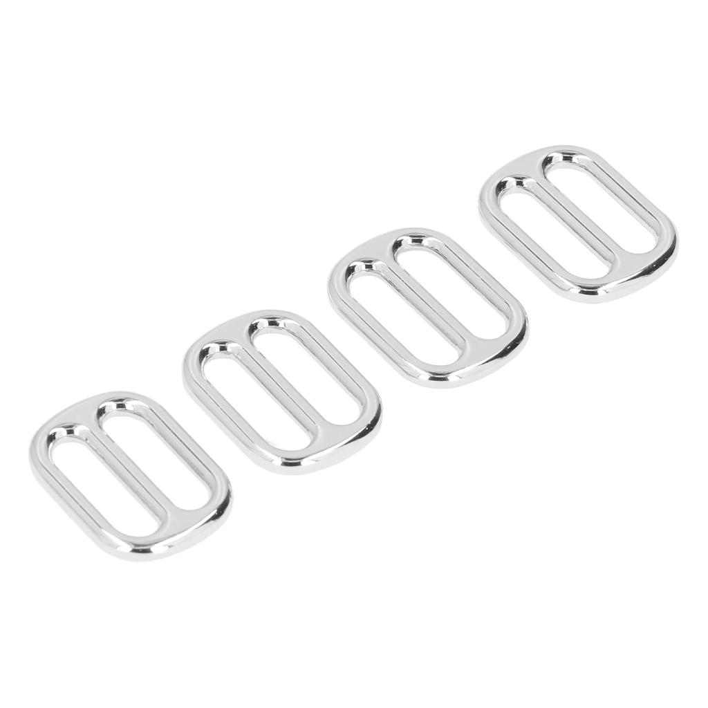 10Pcs Metal Buckle Zinc Alloy Exquisite Workmanship Highly Durable Fadeless Widely Used Metal Slide BuckleSilver