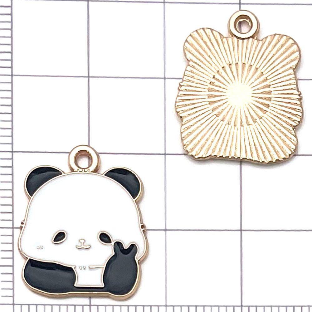 30 Mixed Black & White Enamel Panda Charms for DIY Jewelry