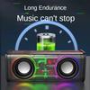 V8 Transparent Mecha Speakers Bluetooth 5.0 Wireless Double Bass Diaphragm Subwoofer Music TWS RGB Light Mini Party Loudspeaker