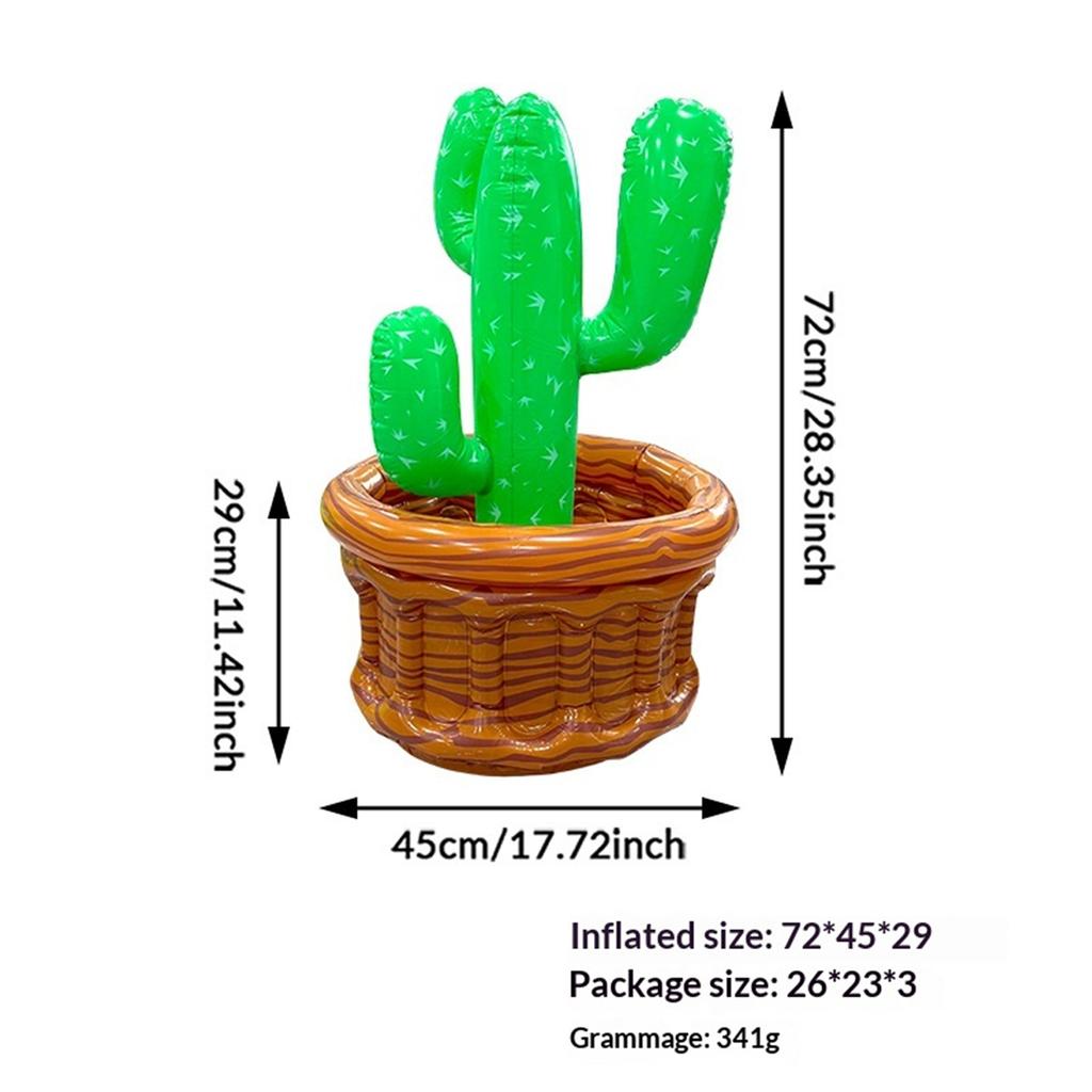 Tropical Themed Inflatable Ice Bucket Large Capacity PVC Floating Drink Cooler Pool Party Beverage Bucket Beverage & Food Tray
