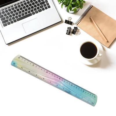 Colourful Folding Flexible Clear Ruler Measuring Rulers Foldable Drawing Ruler Bendable Straight Ruler Geometry Ruler