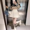 European-American Niche Versatile High-Waist A-Line Pleated Skirt: Pure Desire, Hot Girl Style for Spring/Summer/Autumn