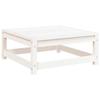 VidaXL Garden Footrest, Coffee Table, Stool, Outdoor Patio Backyard Terrace Furniture, White 70x70x30 Cm Wood 837936