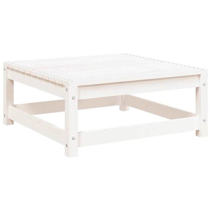 VidaXL Garden Footrest, Coffee Table, Stool, Outdoor Patio Backyard Terrace Furniture, White 70x70x30 Cm Wood 837936