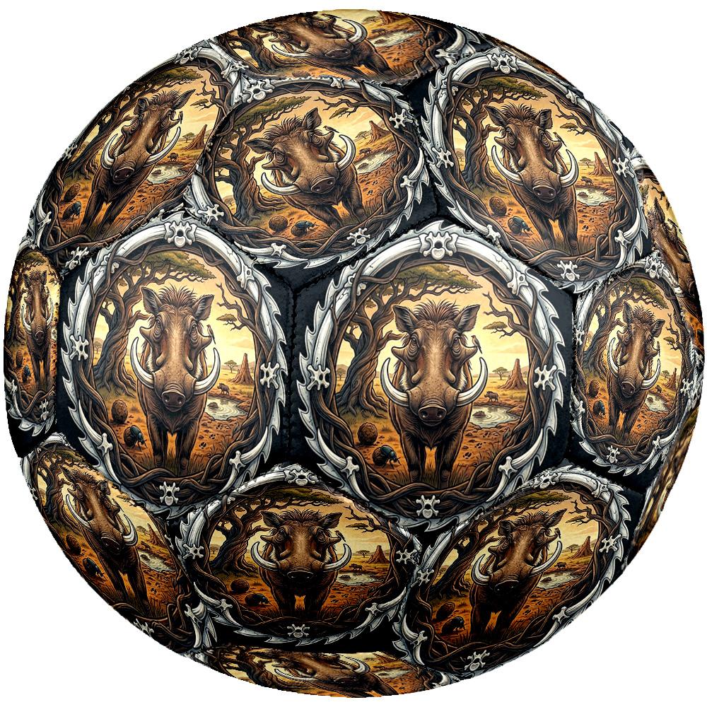 Boar African Wilderness Round Football Size 5 Adult Ball Suitable for Training Matches and Outdoor Team.