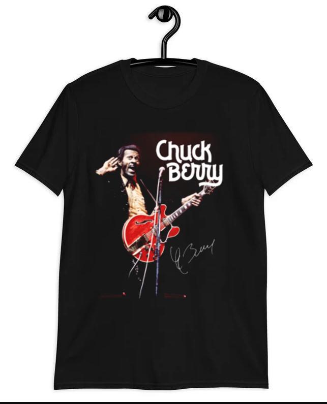 

Chuck Berry Signature Tee Shirt Men All Size S to 5XL Unisex T-Shirt XXXXL