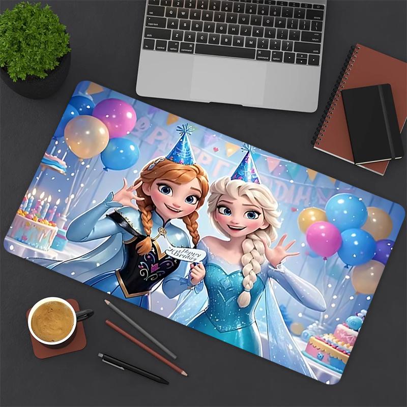1Pc Frosty Birthday Celebration Gaming Mouse Pad Keyboard Desk Mat Non-slip Rubber Lock Edge Waterproof Computer Mousepad for Office Home Decor Y1646