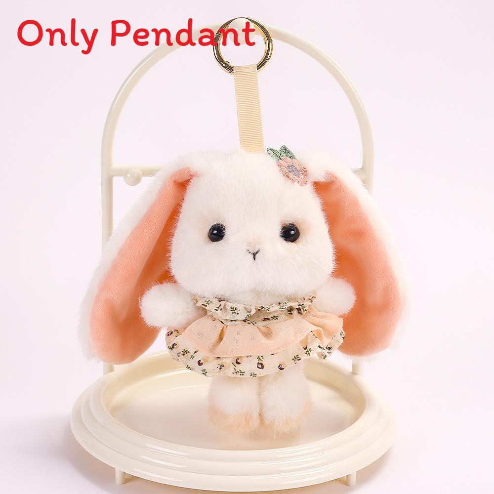 Plush Bunny Keychain With Bow Dress For Kids Gift And Bag Decor