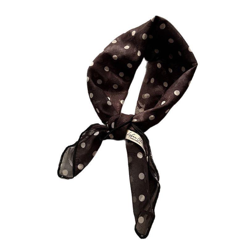 Einfarbiger doppelseitiger Muster Baumwolle und Leinen Hautfreundlicher quadratischer Schal Halspflege Retro Literarischer Schal Seidenschal Kopftuch Stirnband Damen