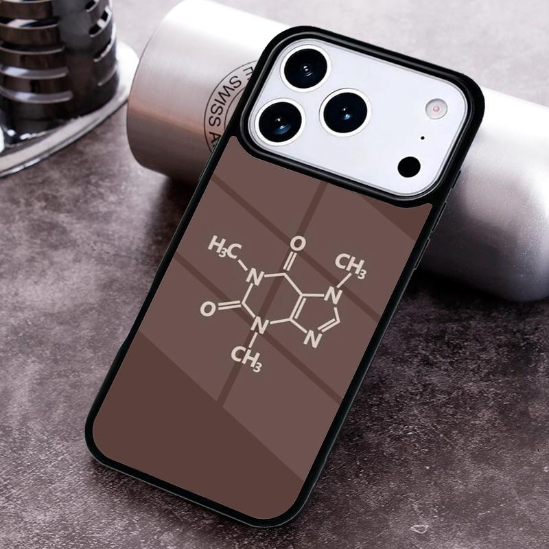 Science Chemistry Caffeine Phone Case For iPhone 17,16e,15,14,13,12,11,Mini,Pro,MAX Soft Silicone Cover