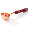 Wax Sealing Melting Spoon Scrapbooking Photo Retro DIY Mental Handmade Wooden Handle Spoon for Wax Seal Stamp Craft
