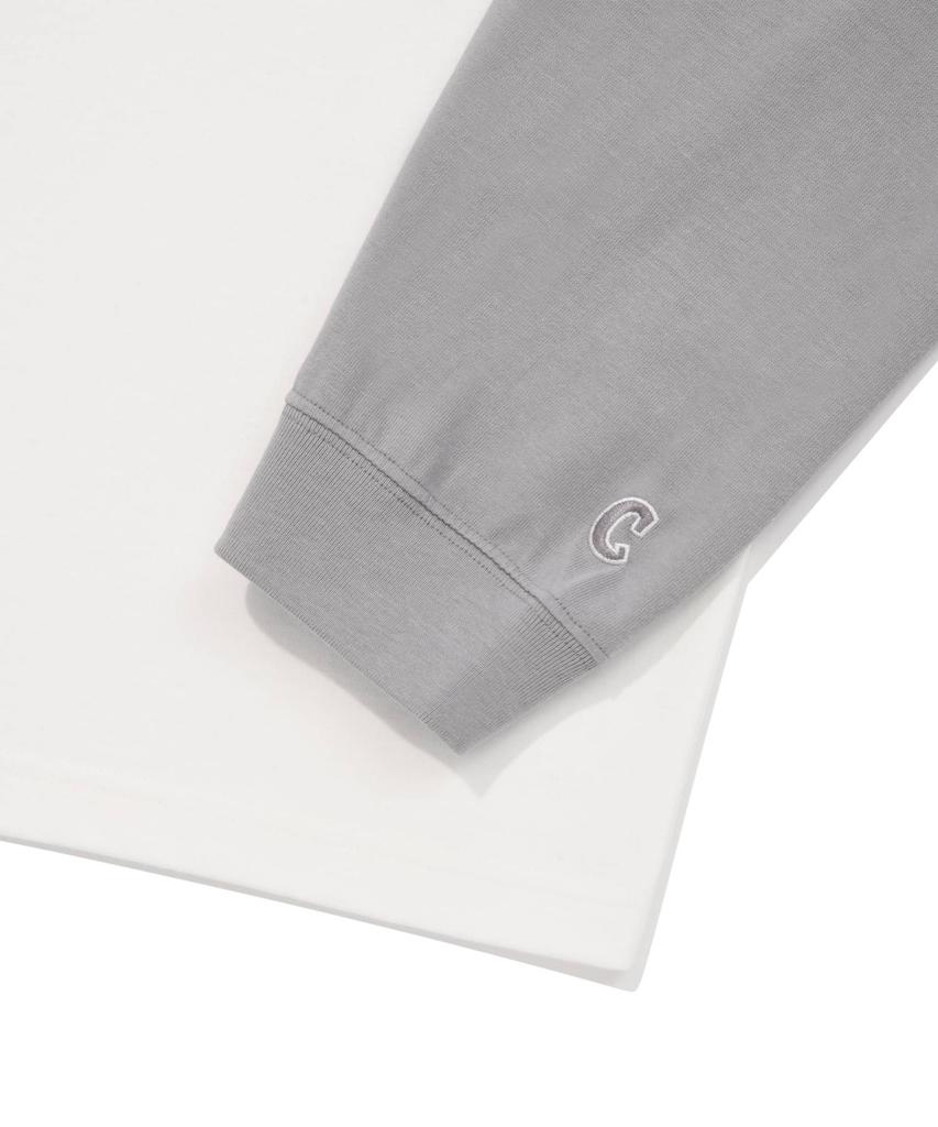 COVERNAT Border Collie Emblem Raglan Long Sleeve Grey