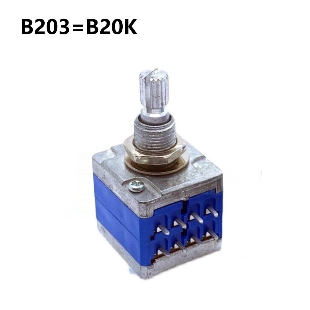 1 Stück Lautstärkepotentiometer A20K/B20K/A50K 8-Pin Für Audio-Systemzubehör Instrumententeile Einfache Installation