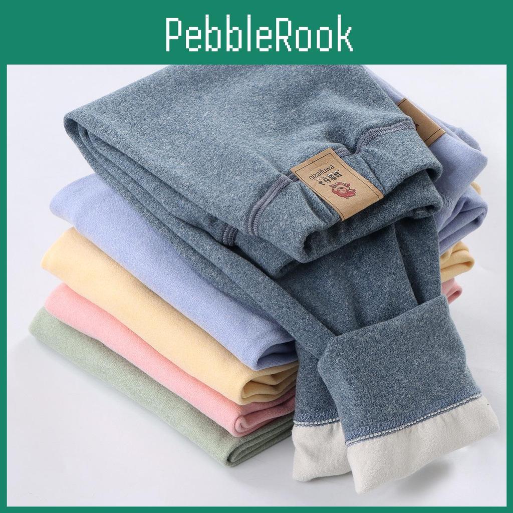 Warm Childrens Fleece Pants Render Boys Girls Winter Velvet Leggings Kids Baby Base Pants Thickened Long