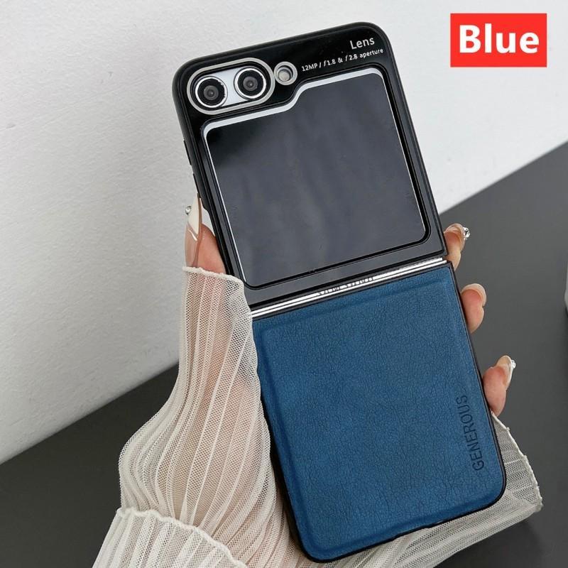 Nárazuvzdorné pouzdro s texturou z tvrdé PU kůže pro Samsung Galaxy Z Flip5 Z Flip4 Pouzdro na telefon Samsung Z Flip4 Z Flip3 / Z Fold4 Z Fold3 cket Zadní kryt.