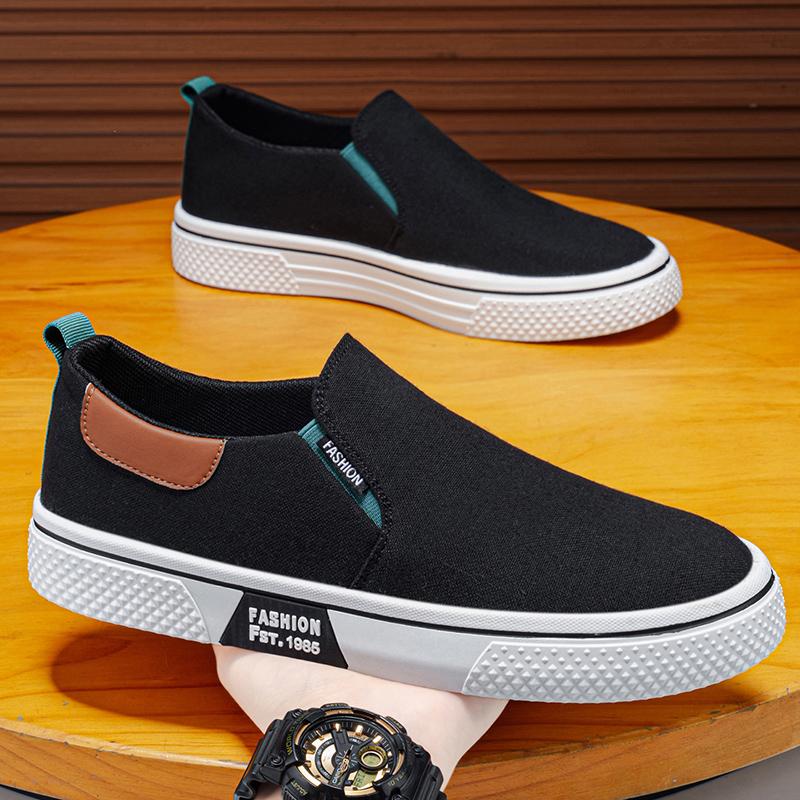 Men 's Casual Four Seasons Fashion Canvas Skateboarding  Students Comfortable Sneakers Boys Trending Soft Sole Breathable Shoes
