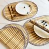 Rustic Bamboo Placemat Lightweight Kitchen Table Mat New Table Protection Mat  Dining Room Layout