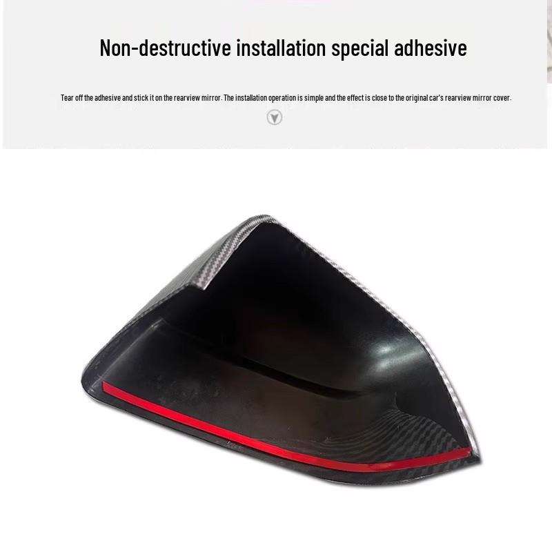 Carbon Fiber Rearview Mirror Cover for Tesla Model Y (25-Year Trade-In)