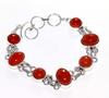Pretty Carnelian 925 Silver Plated Bracelet 8.5" Gift For Mom Fashion Sale T4t42