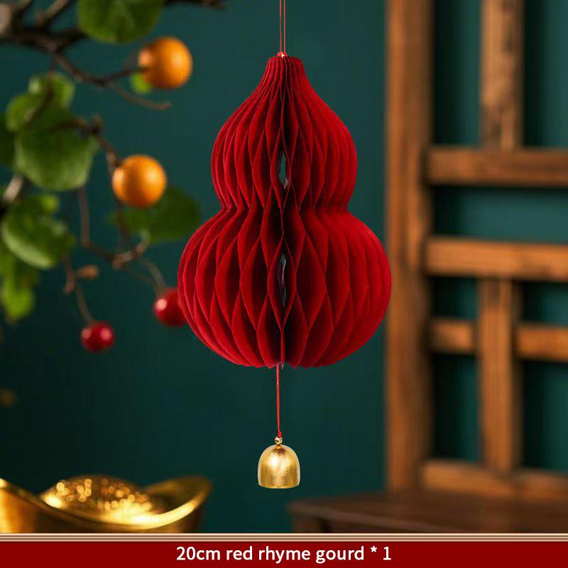 Year Paper Ornament Decoration Lanterns Wedding Decoration 3D Honeycomb Gourd Decorative Pendant Horse Year 2026 Door Decor