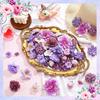 24/50Pcs 4cm Purple Artificial Rose Daisy Peony Flowers Heads Silk Fake Flowers for Home Room Wedding Decor Craft Wreath Gifts
