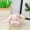 Creative Easter Stuffed Bunny Keychain Bow Rabbit Pendant Bag Charm Plush Toy Key Ring  Girls