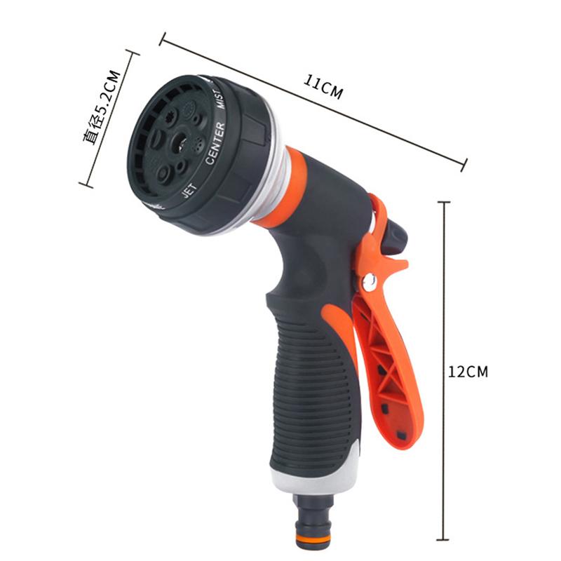 Garden high pressure water gun 8 Way High Pressure Hand Sprayer Spray Nozzle for Watering Lawn Car Washing Pet Bathing
