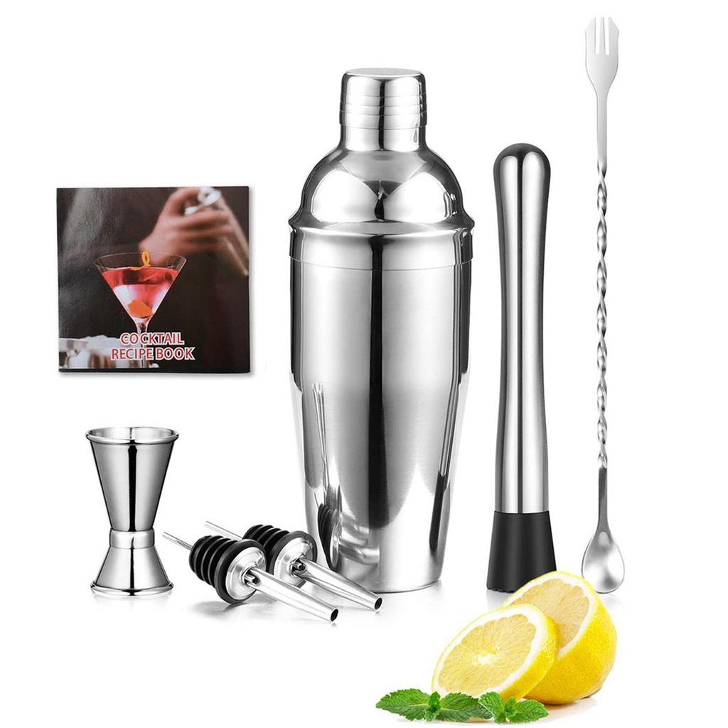 Stainless Steel Cocktail Shaker Set, Complete Set Of Cocktail Mixing Tools, Bar Cocktail Drum Packaging, artender Kit, Cocktail Shaker Set,