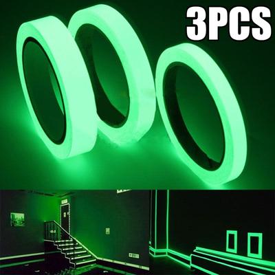 Luminous Tape 1.5cm*3m Self-adhesive Tape Night Vision Glow In Dark Safety Warning Security Stage Home Decoration Tapes