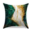 Home Decor Green And Gold Marbled Pattern Throw Pillow Pattern Cushion Cover Suitable For Sofa Bedroom Car Pillow Cover