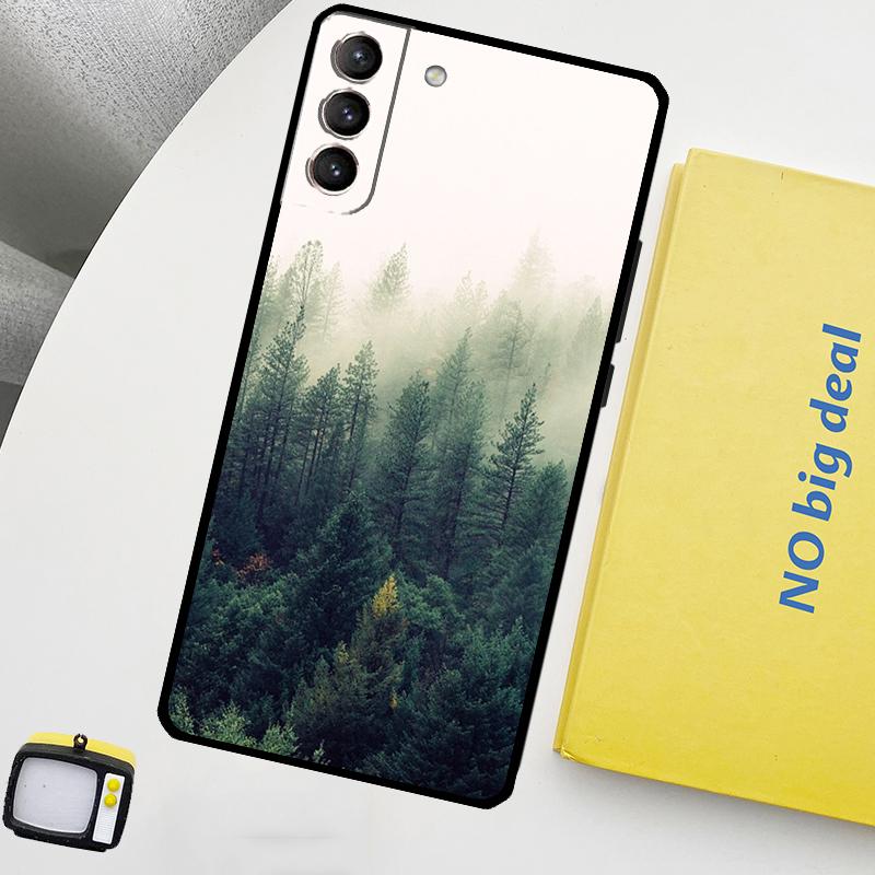 Beautiful Mountain Forest Nature Phone Case For Samsung Galaxy S24 Ultra S20 S21 S22 S23 Plus S9 S10 S24 FE S25 Ultra Cover