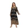 Spring and Autumn Women's Dress Plus Size Printed Comfortable Casual Dresses Loose Long Dresses