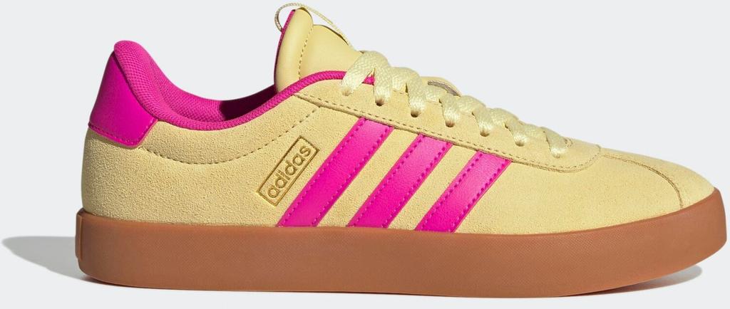 Кроссовки Adidas VL Court 3.0 Women пудровый желтый/шоковый розовый/золотой