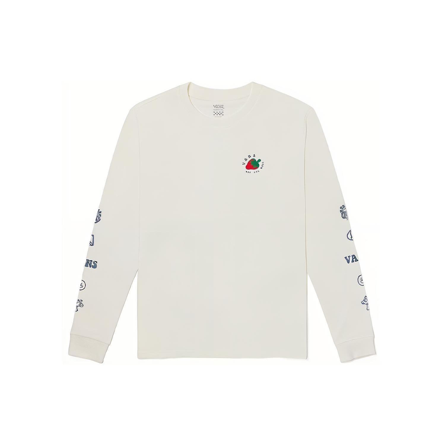 (WMNS) Vans Strawberry Printing Round Neck Pullover Long Sleeves Creamy White Women s VN0A5F6AFS8 XL