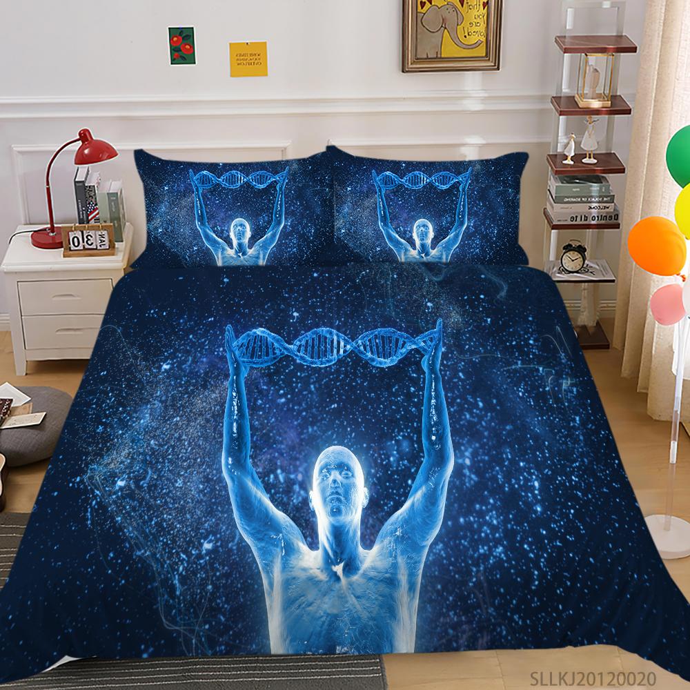 Luxury Furniture Bedding Set New Bedspread 3D Figure Print Family Bedroom Full Size Quilt Cover and Pillowcase Microfiber