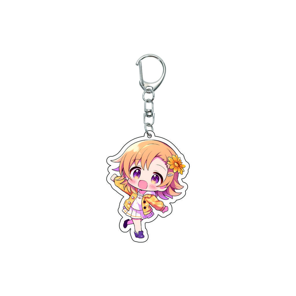 55MM Anime banG Dream Keychain Toyama Kasumi/Saya Yamabuki/Hanazono Tae Key Chain Acrylic Model Plate Christmas Gifts