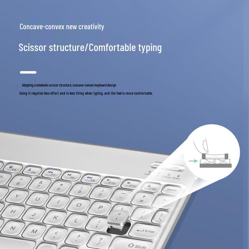 OLOEY Round Keycap Bluetooth Wireless Keyboard