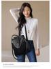 Women's Genuine Leather Top Grain Cowhide Backpack - Trendy Large Capacity Double Shoulder Bag 2025
