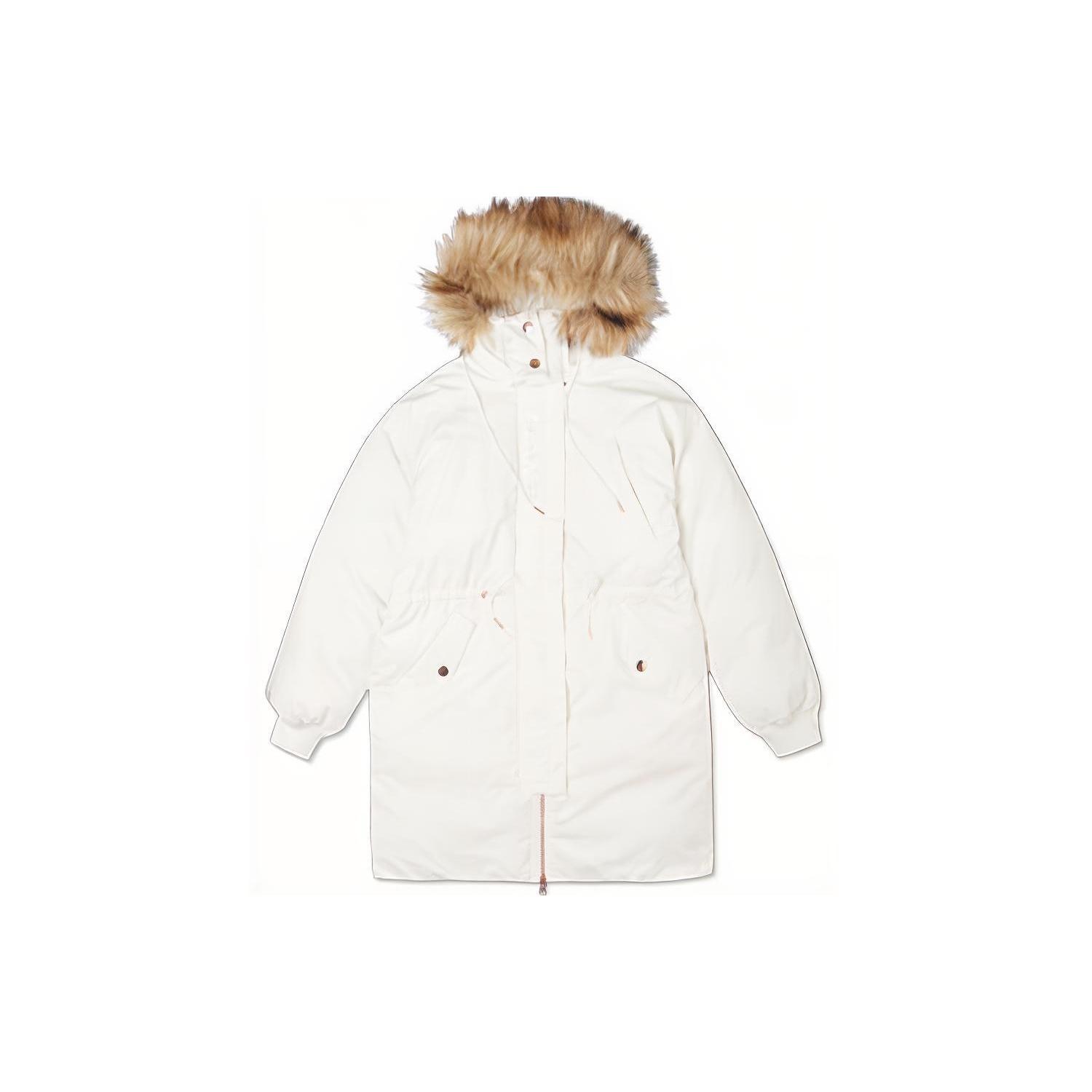 (WMNS) Converse Long Down Parka Asia Sizing White Women s 10019430-A01 XXL