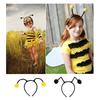 Cute Cartoon Bee Pompom Antenna Hair Hoop Woman Hot Girls Makeup Headband for Children Day Cosplay Hair Accessories