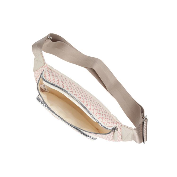 New MLB Monogram Collection Nylon Fabric Fanny Pack Regular Unisex Pink 32BGC9941-07P