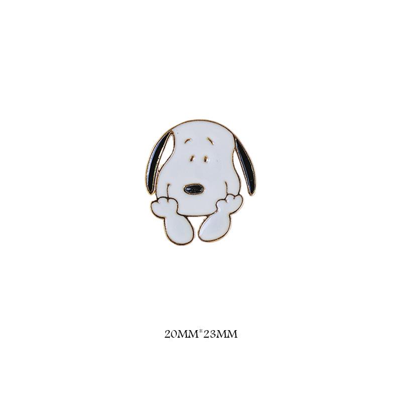 Snoopy Cartoon Brooch: Cute Anime Badge for Bags, Uniforms, Scarves - Creative Gift for Students & Men