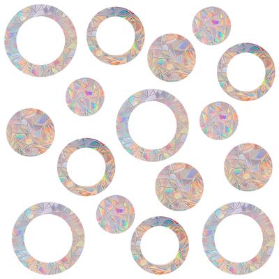 Prism Window Sticker Iridescent Anti-collision Bird Alert Removable Suncatcher Electrostatic Glass Cling Decal Home