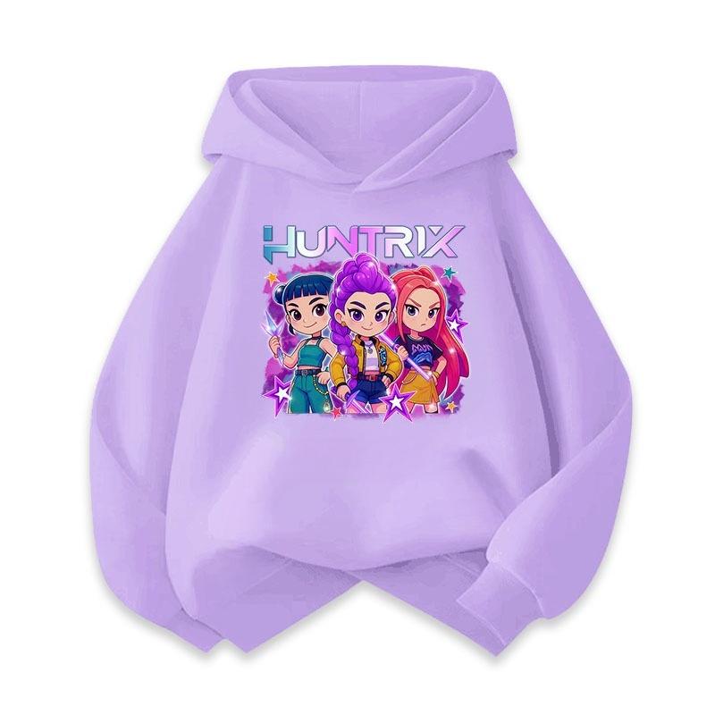 Boys' Hoodie Witch Hunting Group Children's Winter Hooded Pullover Casual Warm Hooded Sweatshirt