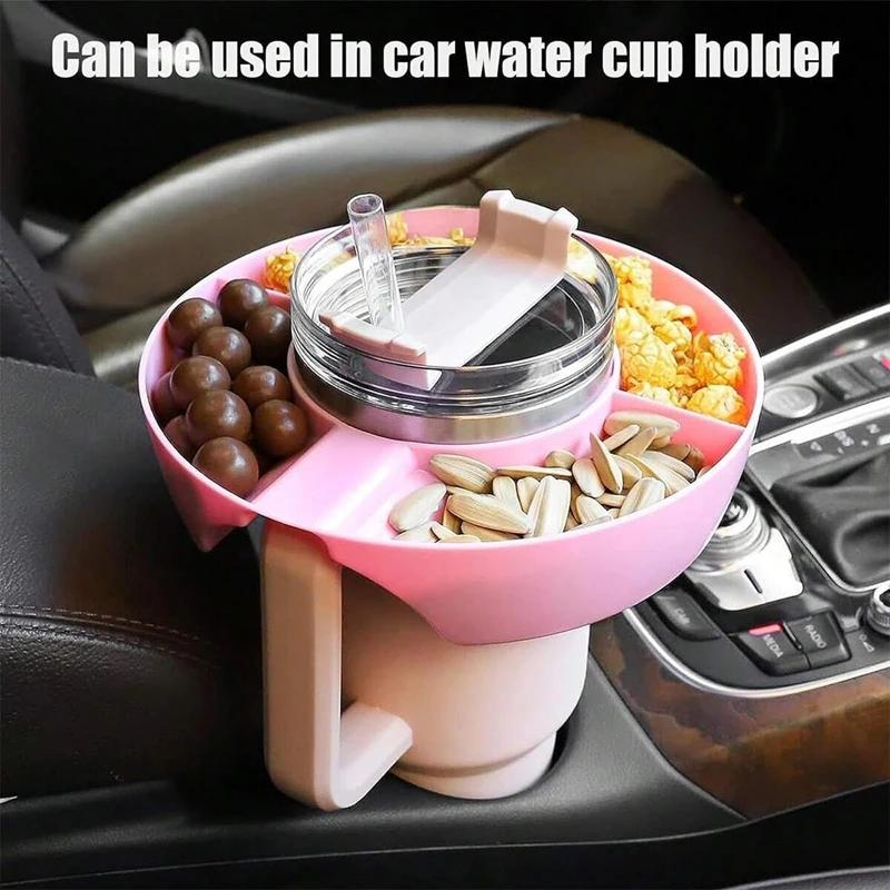 1PC Snack Schüssel Platten Reusable Für Stanley Tumbler Tasse 40Oz Zubehör Kompatibel Fach Teiler Container Lebensmittel Halter Outdoor